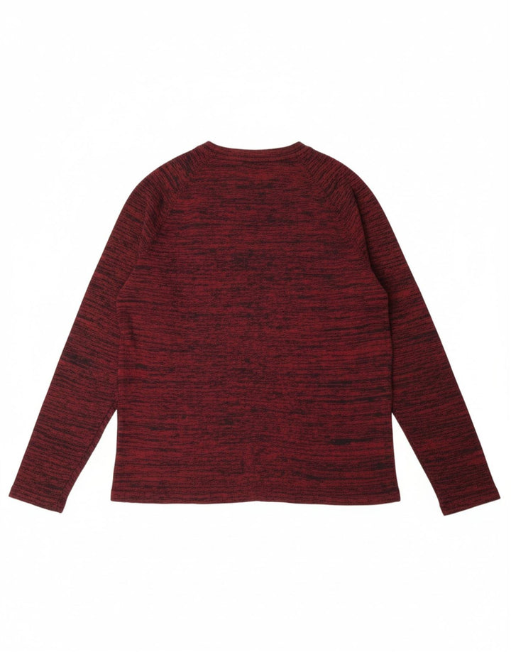 JACK & JONES Mens Crew Neck Jumper Sweater XL Maroon Flecked