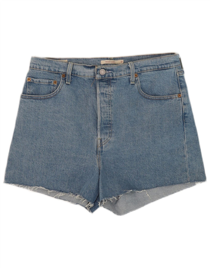 Damskie spodenki jeansowe Levi's Ribcage W32, duże, niebieskie, bawełniane