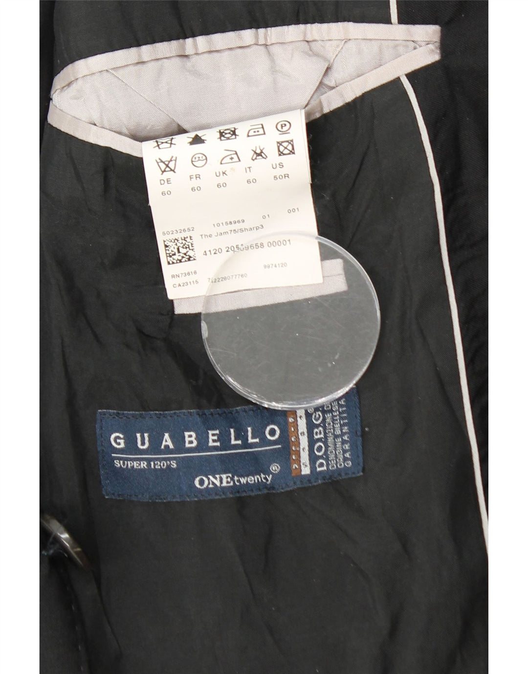 Męska marynarka HUGO BOSS Guabello zapinana na 2 guziki UK 40, duża czarna wiskoza