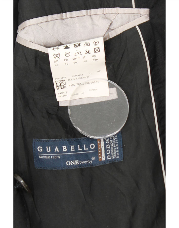 Męska marynarka HUGO BOSS Guabello zapinana na 2 guziki UK 40, duża czarna wiskoza