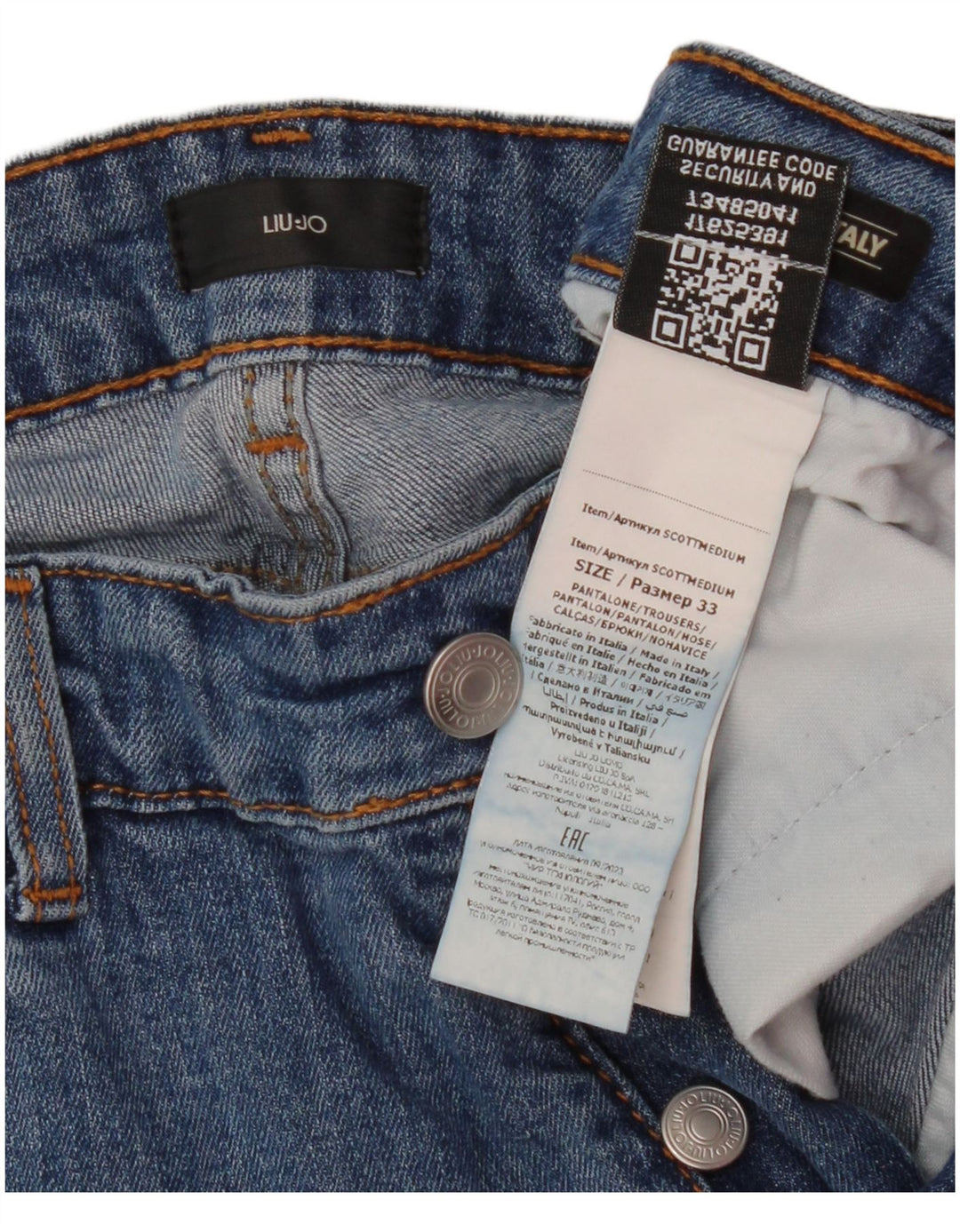 Liu Jo Męskie Scott Skinny Jeans W33 L29 Niebieski poliester