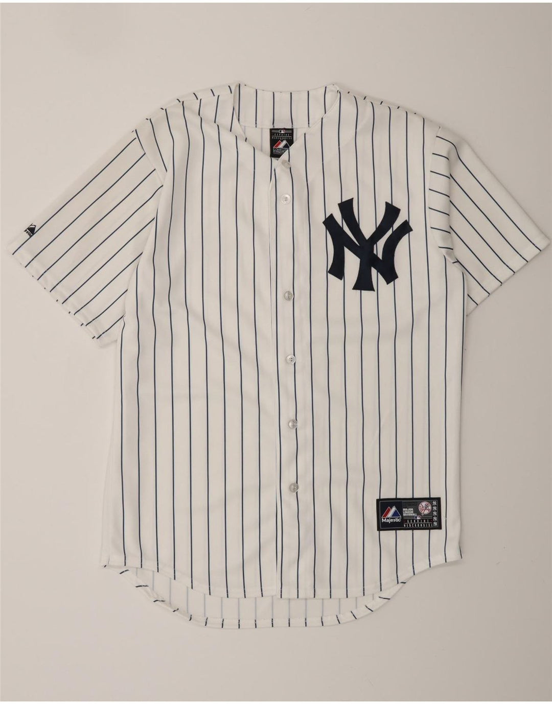 Męski top z koszulki New York Yankees MAJESTIC w średnie białe prążki