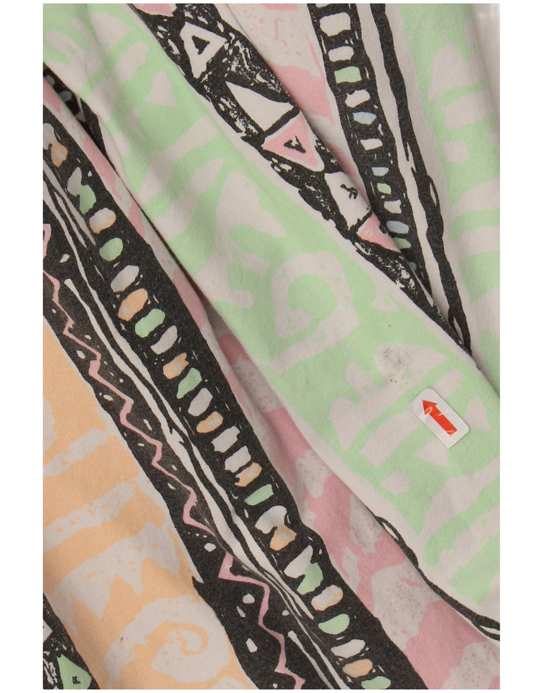 Niebieskie damskie zwężane spodnie z wysokim stanem W34 L31 Wielokolorowe geometryczne