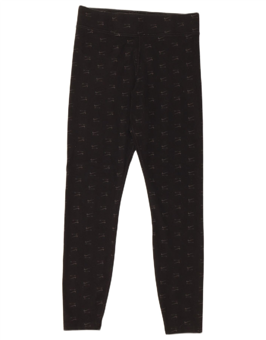 Damskie legginsy Nike Graphic UK 12, średnie czarne, bawełniane