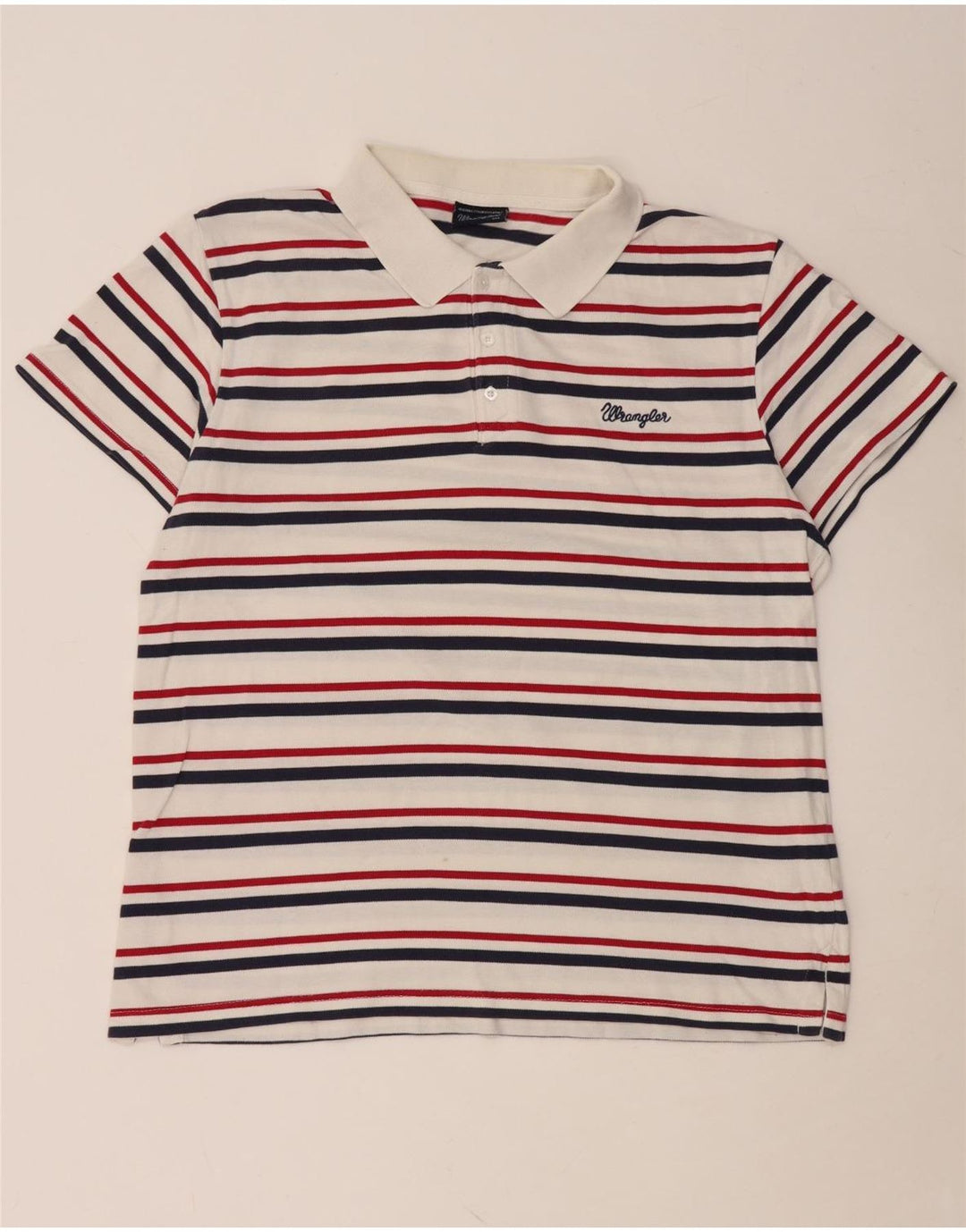 Męska koszulka polo WRANGLER 2XL, bawełniana w białe paski