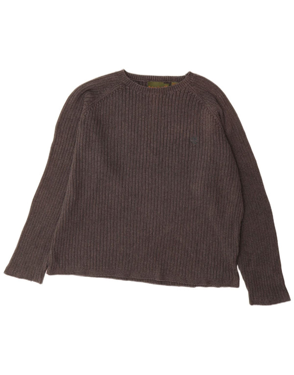 Męski sweter Timberland z dekoltem w łódkę XL, szara bawełna