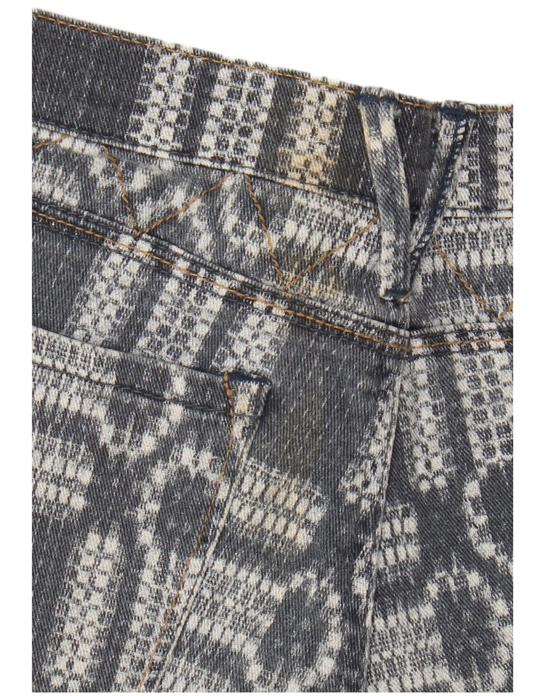 Damskie spodenki jeansowe Roxy US 7 Medium W30 Niebieskie geometryczne