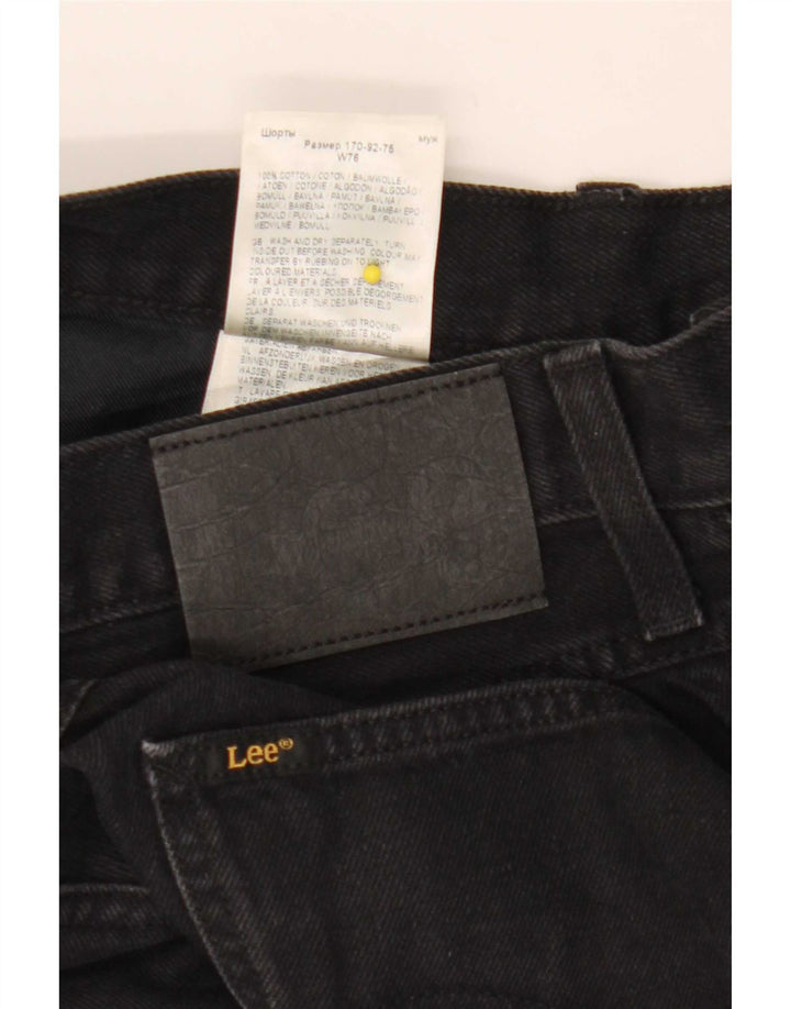 Męskie spodenki jeansowe Lee W30, średnia czarna bawełna