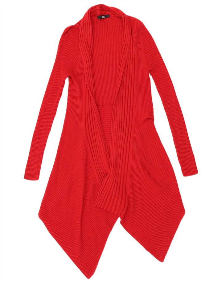 Marks & Spencer Damski sweter rozpinany UK 12, średni czerwony poliamid