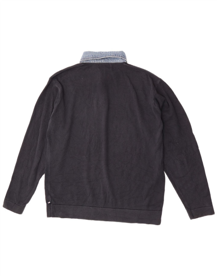 Marks & Spencer Męski sweter polo Blue Harbor, średni granatowy