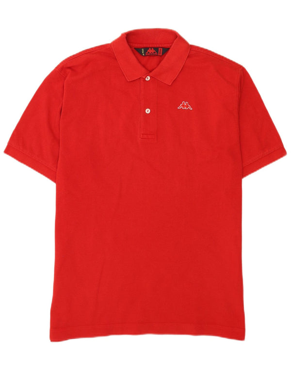Kappa Mens Polo Shirt Medium Red Cotton