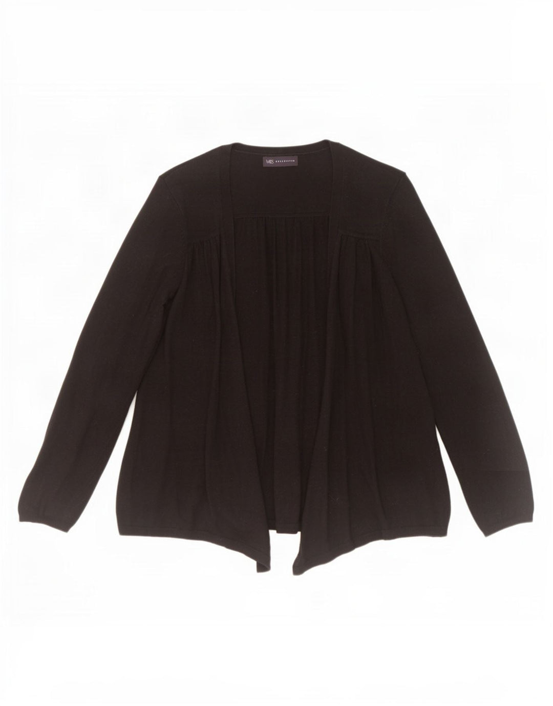 Marks & Spencer Damski sweter rozpinany UK 12 Średni czarny poliamid
