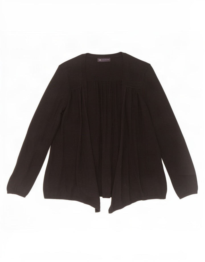 Marks & Spencer Damski sweter rozpinany UK 12 Średni czarny poliamid