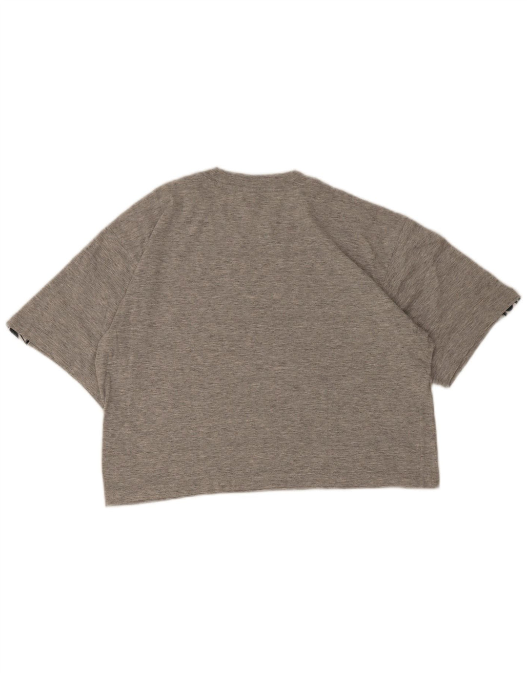 Damski T-shirt Asics Crop Graphic Top UK 14 Średni Szary Nakrapiany