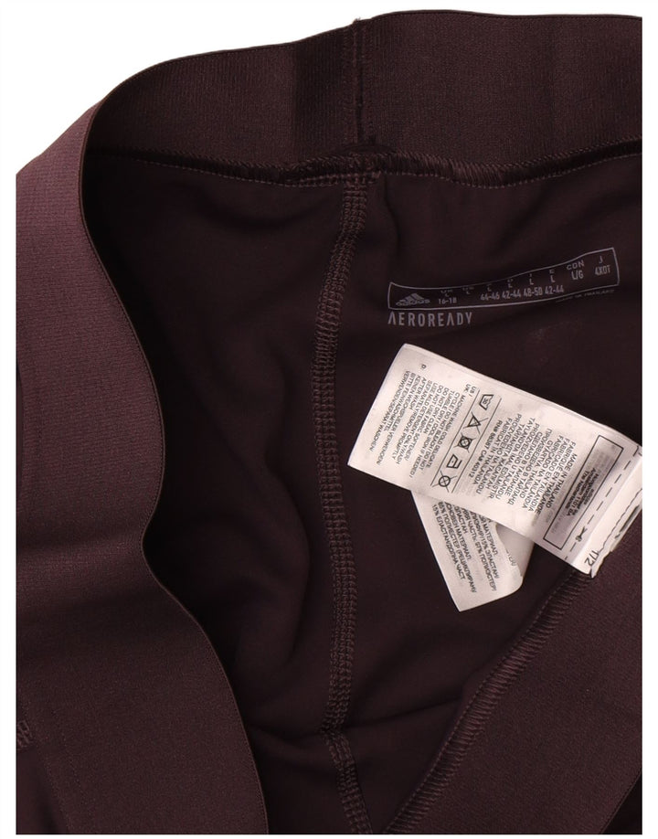 Damskie legginsy Adidas Aeroready UK 16/18, duży, brązowy poliester