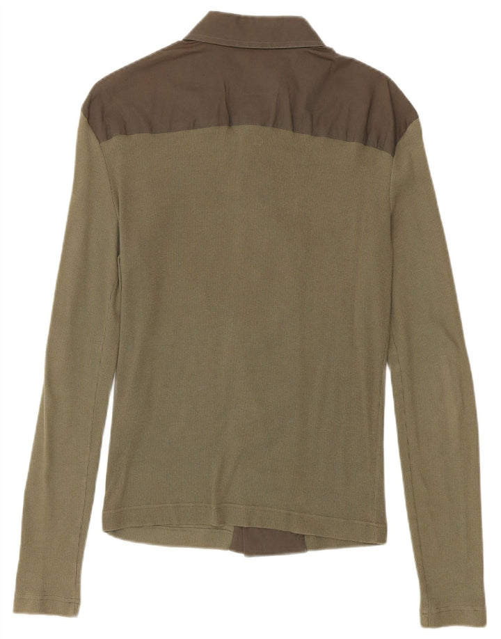 Męska koszula graficzna Bikkembergs, bawełniana w kolorze średniego khaki