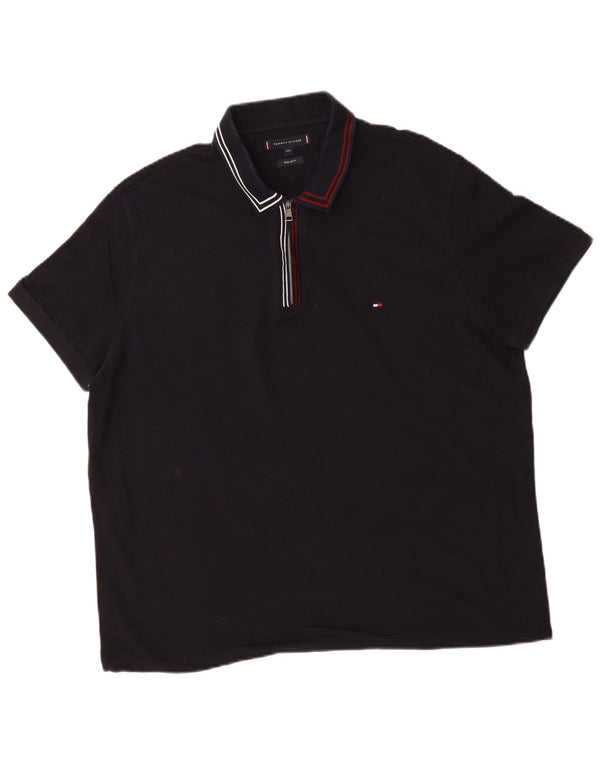 Męska koszulka polo Tommy Hilfiger o regularnym kroju 2XL, bawełniana w granatowe paski