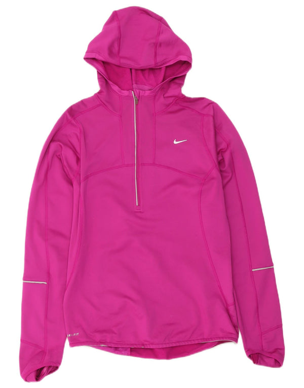 Damski dres Nike Dri Fit z kapturem i zamkiem błyskawicznym, UK 10, mały, różowy