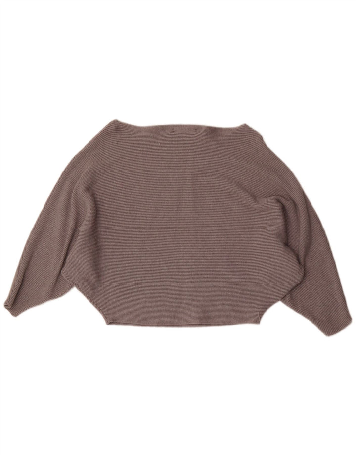 Damski sweter Zara z dekoltem w kształcie łódki w kształcie łódki, UK 12, średni szary, wiskoza