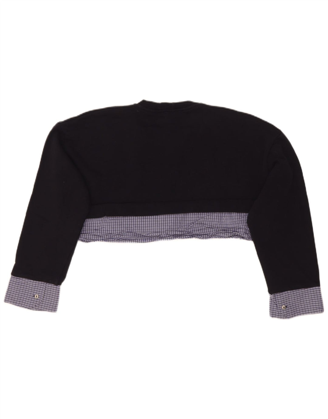 Damska bluza oversize Zara Crop UK 10 w małą granatową kratkę