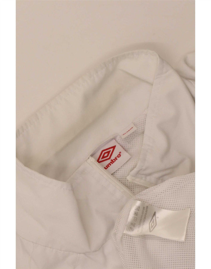 Męska kurtka dresowa Umbro XL, biała, poliestrowa, z blokami kolorów, sportowa