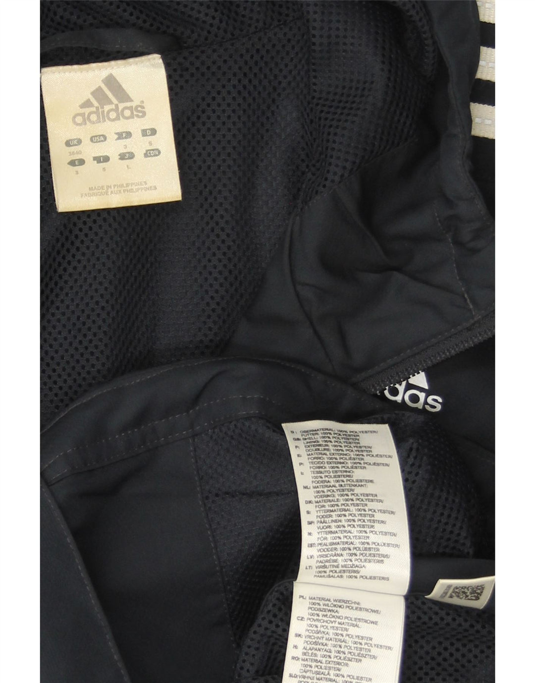 Męska kurtka przeciwdeszczowa Adidas Clima Proof UK 38/40 Średni granatowy poliester
