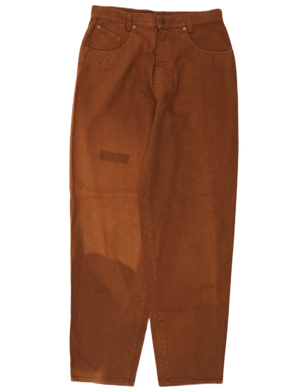 Męskie jeansy z wysokim stanem BERRI W34 L34 Brązowe bawełniane