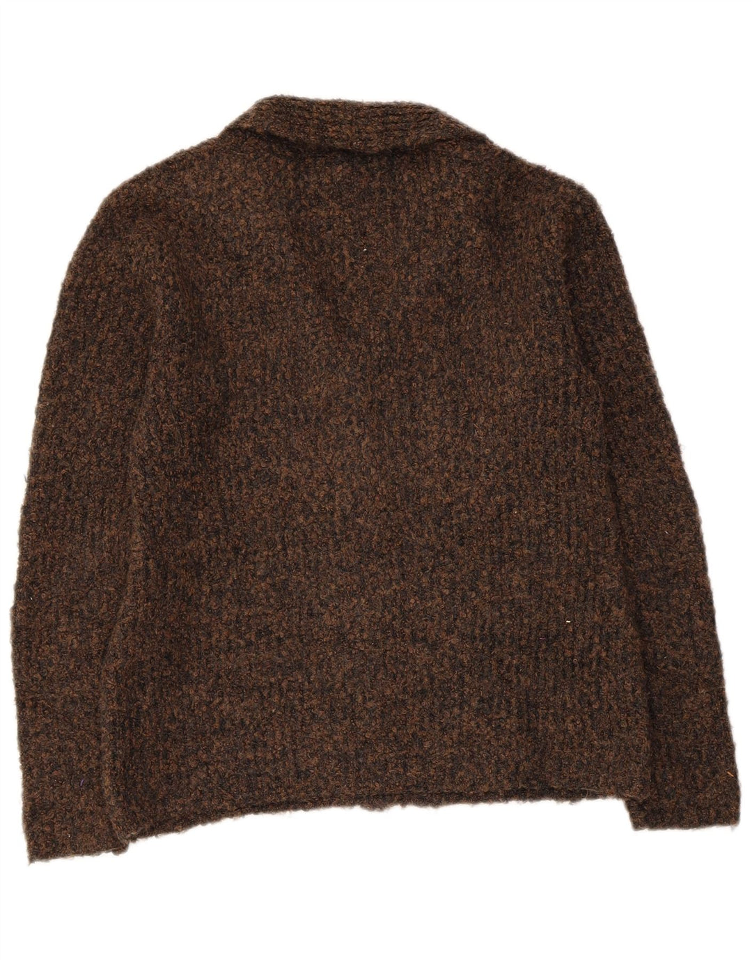 MARKS & SPENCER Damski sweter rozpinany UK 10 Mały, brązowy, nakrapiany
