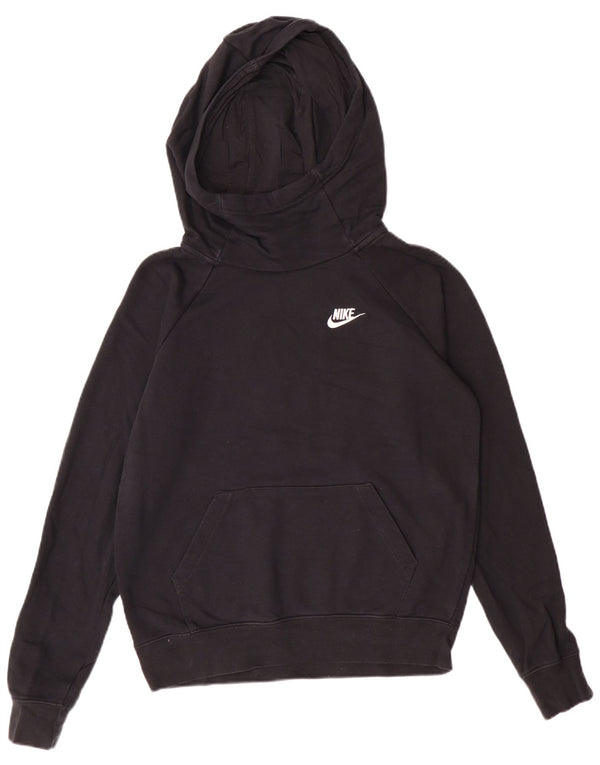 Damski sweter oversize z kapturem Nike UK 10, mały, czarny, bawełniany