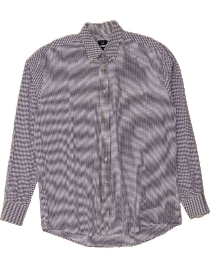 DACK'S Mens Regular Fit Shirt XL Blue Check Cotton Vintage Dack's and Second-Hand Dack's from Messina Hembry 