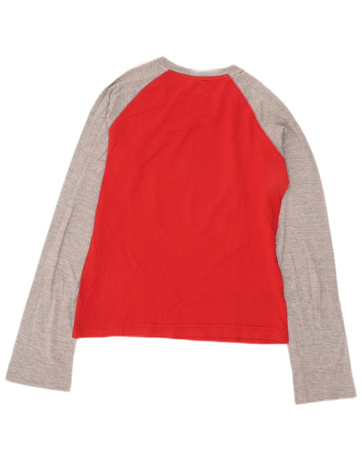 Damski top Nike Crop Graphic z długim rękawem, UK 10/12, średni czerwony, blok kolorów
