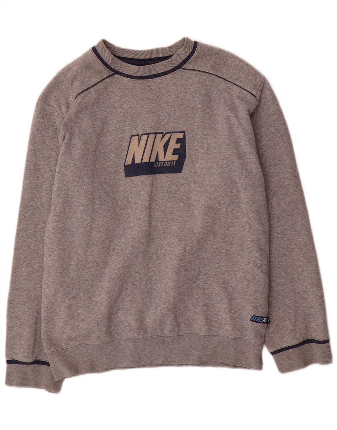 Chłopięcy sweter z grafiką Nike, 12-13 lat, duży, szary, nakrapiany