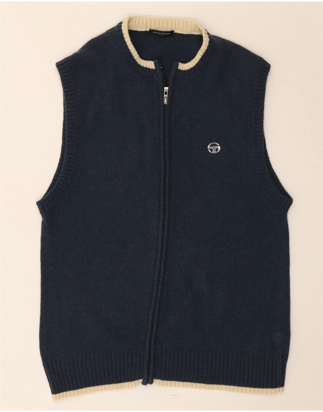 Damski sweter bez rękawów Sergio Tacchini UK 12, średni granatowy