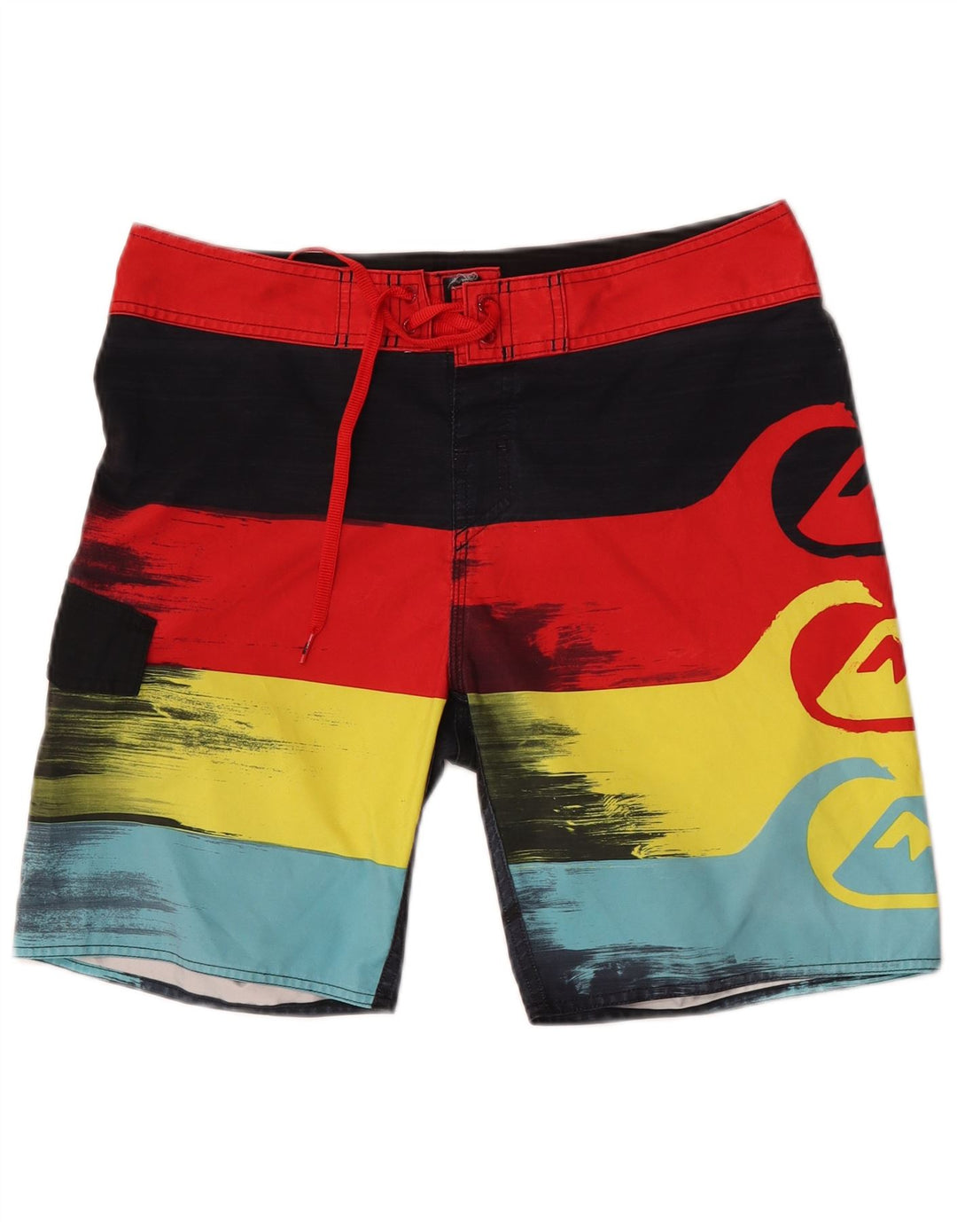 Męskie spodenki kąpielowe Quiksilver z grafiką, średnie, wielokolorowe paski