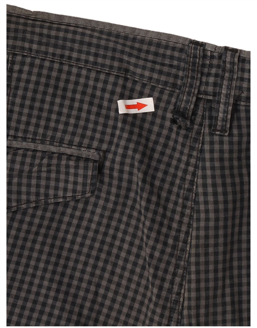 Męskie spodenki chino Vans W36, duże, szare, bawełniane w kratkę