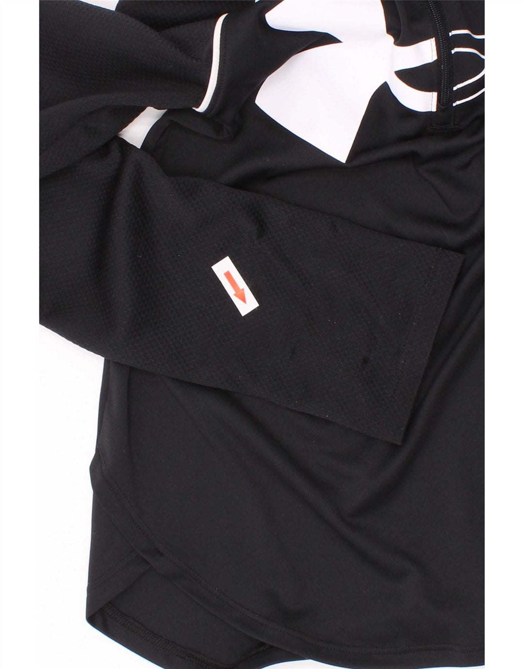 Dziewczęcy dopasowany top z grafiką Under Armour z długim rękawem 9-10 lat, średni czarny