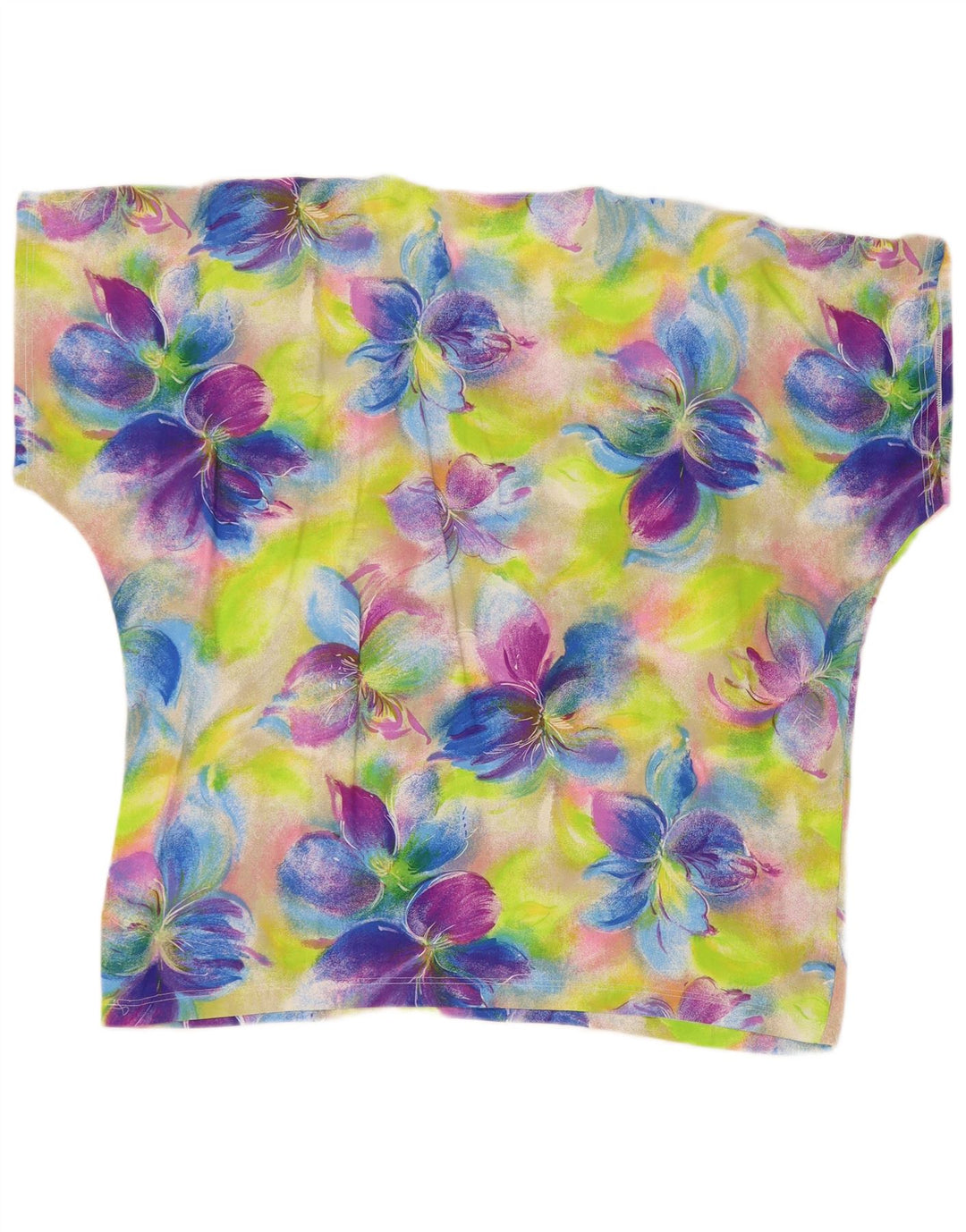 Bluzka damska w stylu vintage, UK 18 XL, wielobarwny kwiatowy