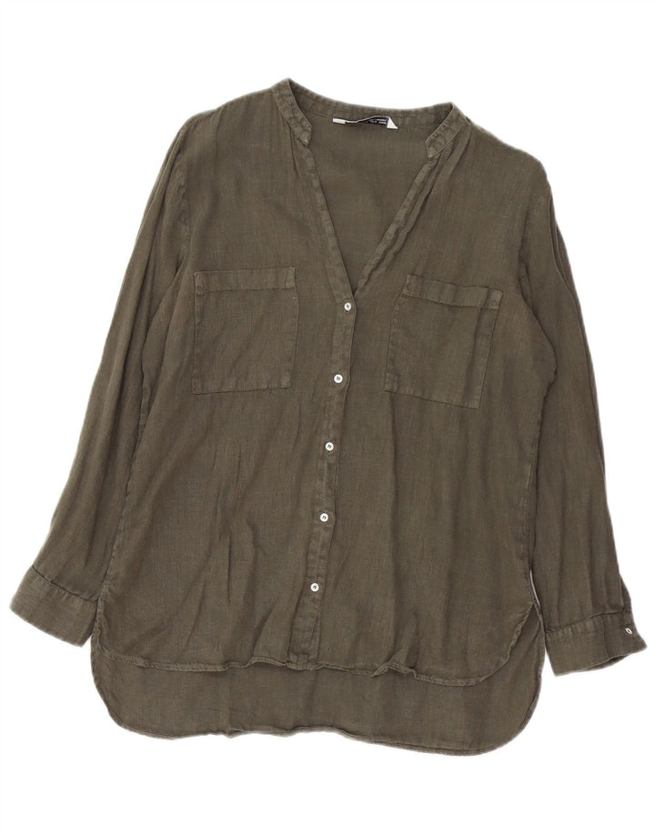 Damska bluzka koszulowa oversize Zara UK 10 Small Khaki