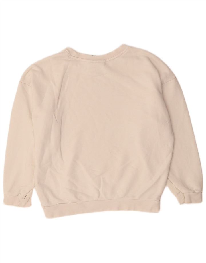 Damska bluza Adidas Oversized Crop Graphic Jumper UK 8 Small White