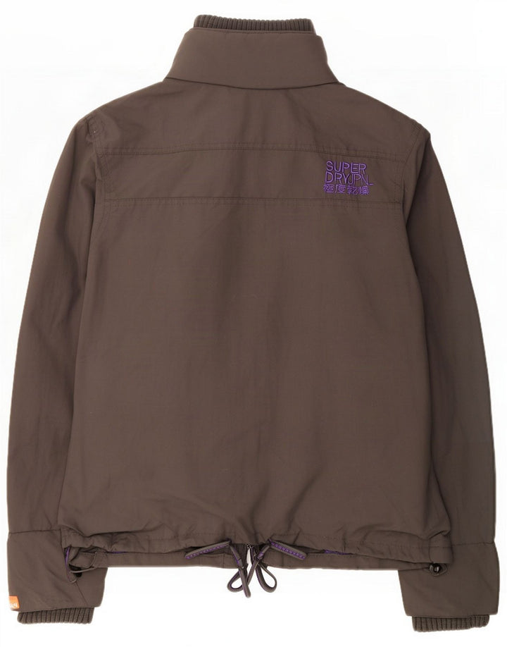 Damska kurtka wiatrówka Superdry Graphic UK 12 Medium Grey Polyester