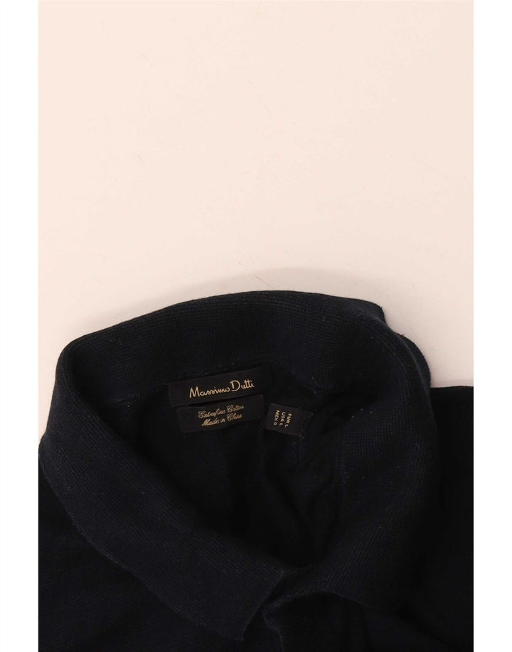 Męska koszulka polo Massimo Dutti, duża, granatowa