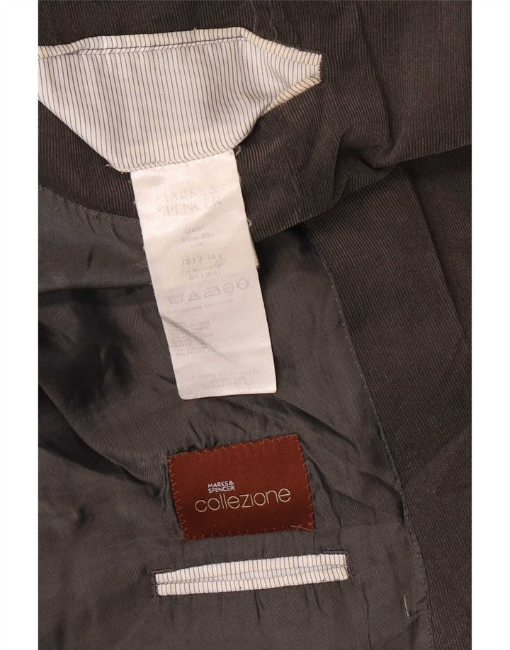 Marks & Spencer Męska marynarka zapinana na 2 guziki UK 42 XL Szara Poliester