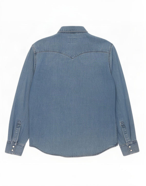 Męska koszula dżinsowa Levi's Slim Fit, mała, niebieska, bawełniana