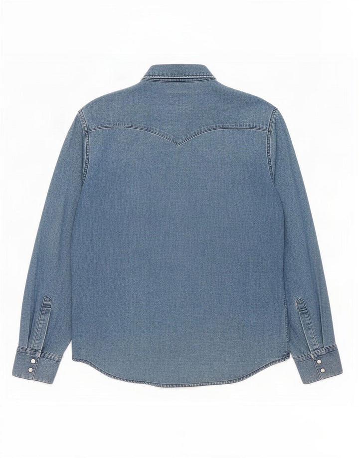 Męska koszula dżinsowa Levi's Slim Fit, mała, niebieska, bawełniana