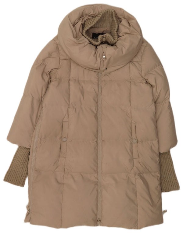 Max & Co. Womens Padded Jacket UK 10 Small Beige Polyester