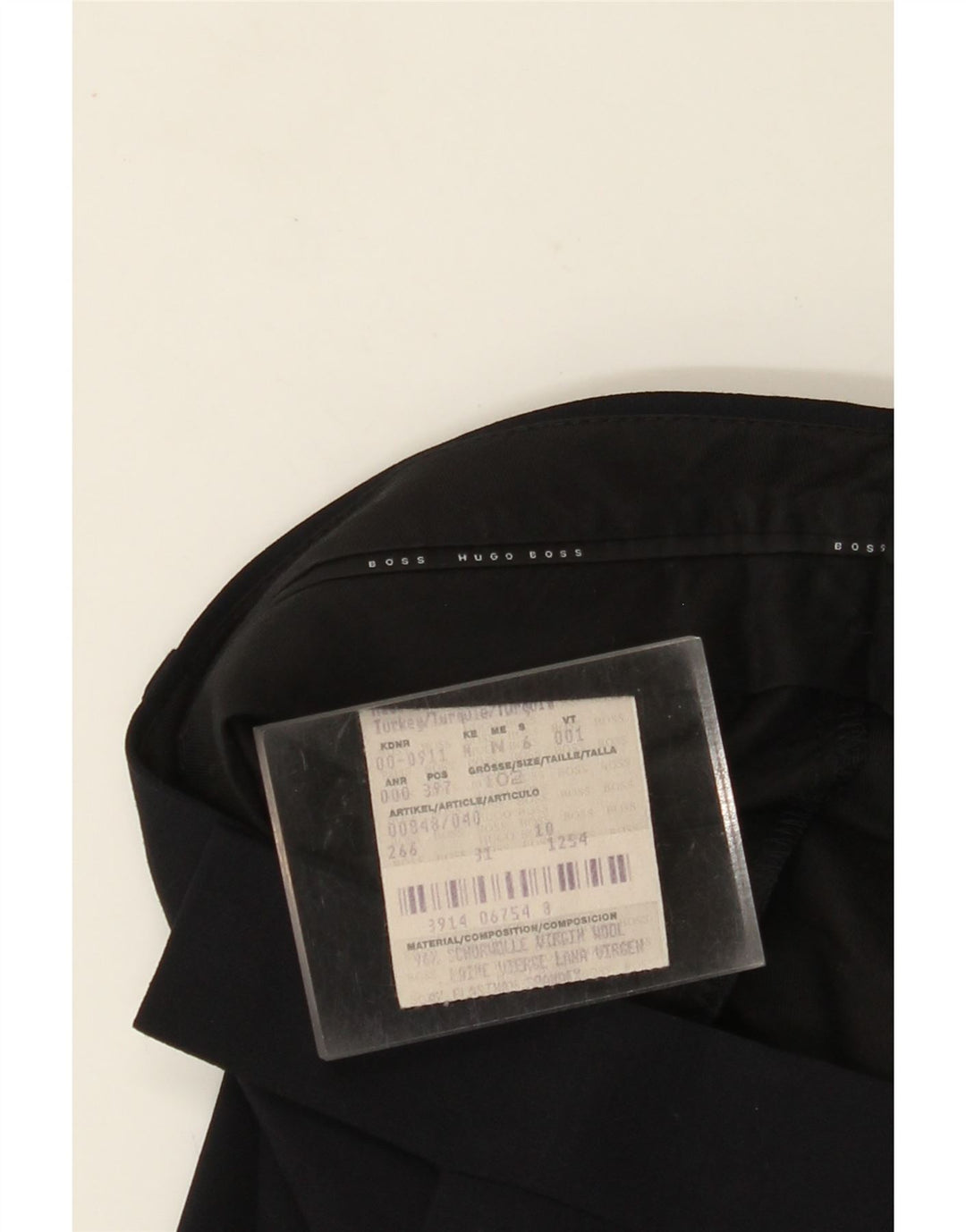 Damskie proste spodnie garniturowe HUGO BOSS W34 L31 Granatowa, dziewicza wełna