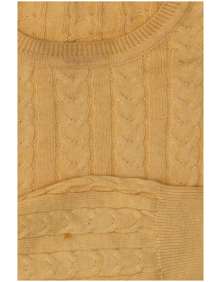 IZOD Męski sweter z okrągłym dekoltem, duży, żółty, bawełniany