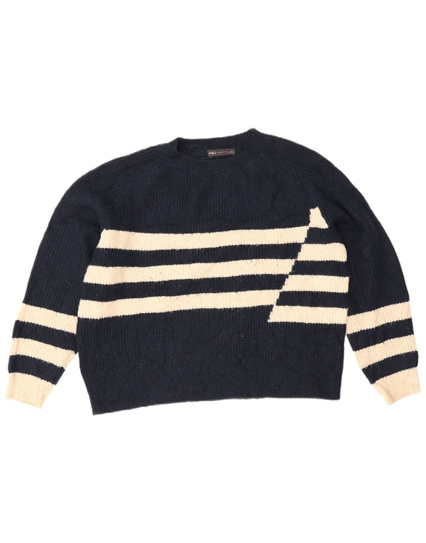 Marks & Spencer Damski sweter z dekoltem w łódkę, UK 16, duży, granatowy
