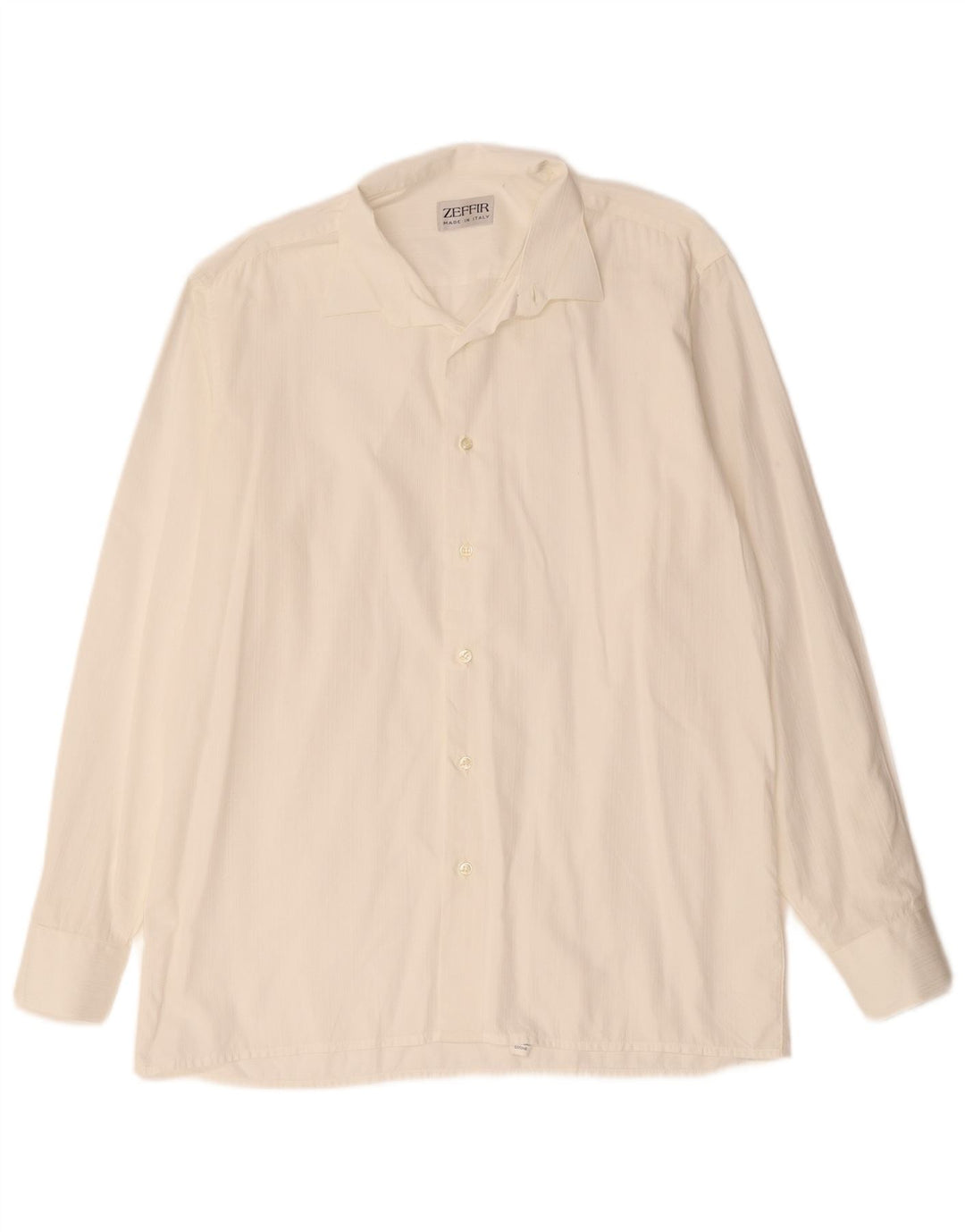 Koszula męska w stylu vintage, średnia biała bawełna