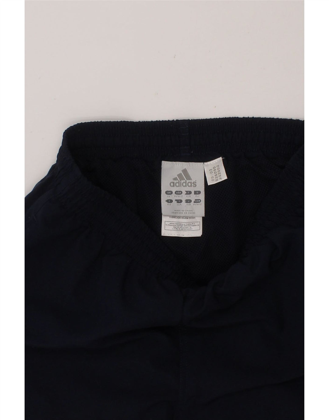 ADIDAS Boys Sport Shorts 11-12 Years  Navy Blue Polyester Vintage Adidas and Second-Hand Adidas from Messina Hembry 